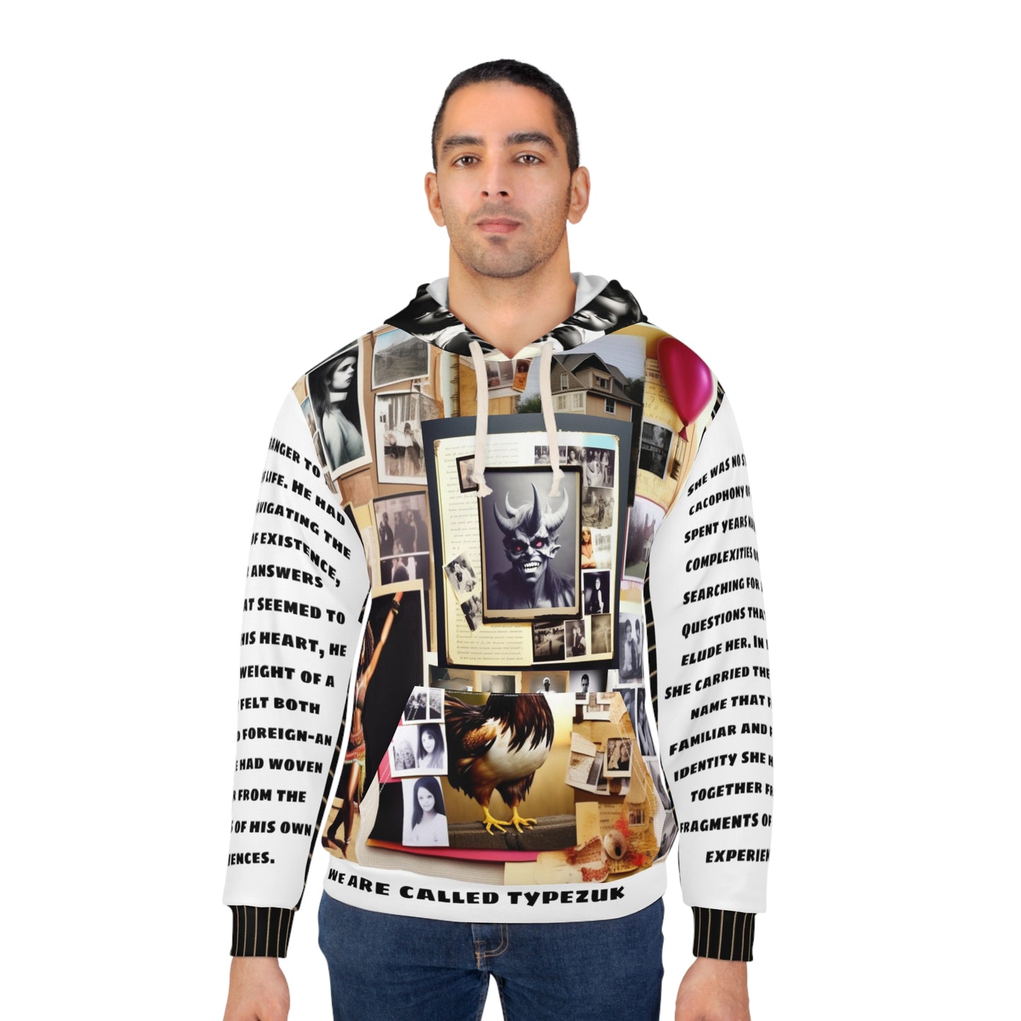 Typezuk Collage Unisex Pullover Hoodie