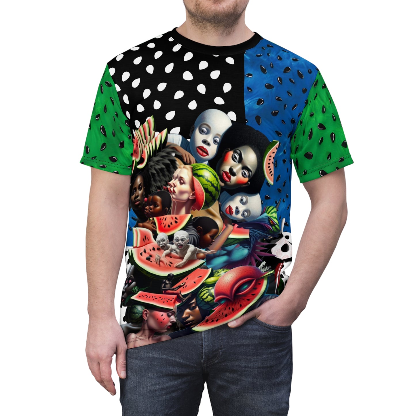 Watermelon Unisex Cut & Sew Tee