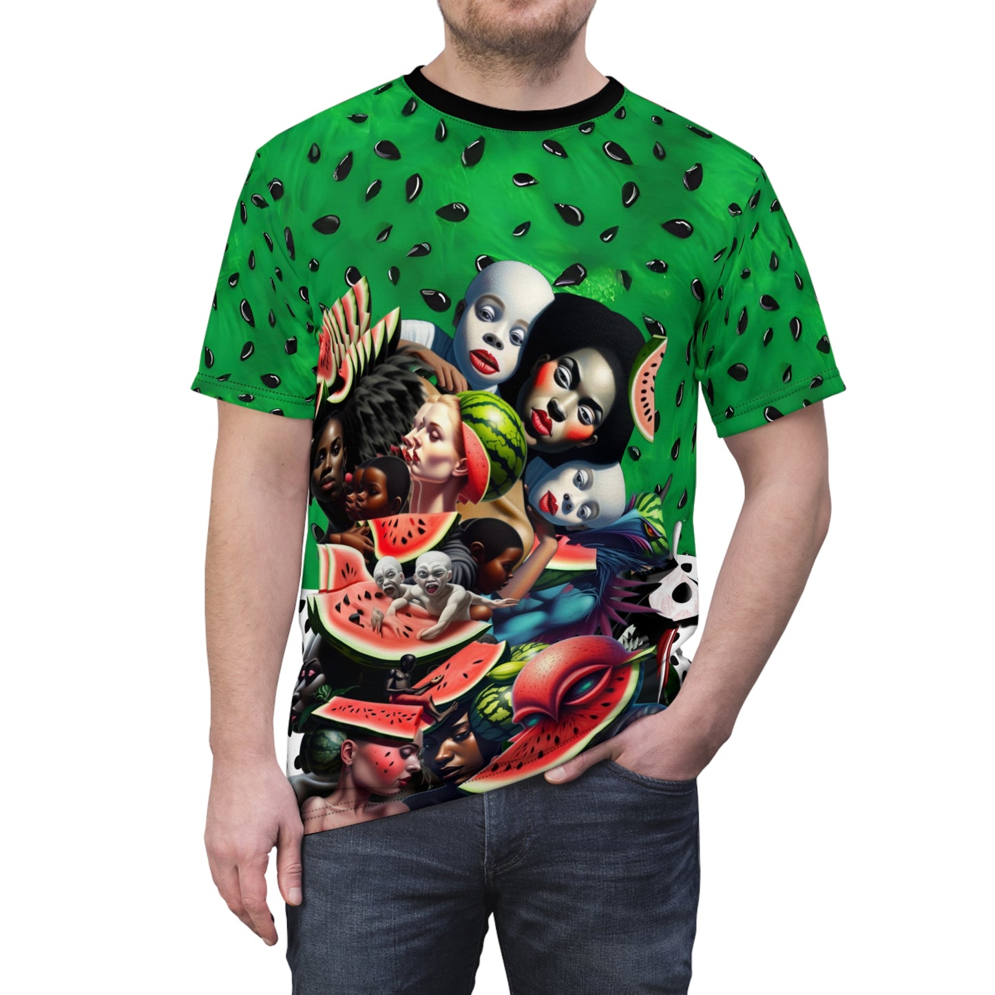 Watermelon Unisex Cut & Sew Tee