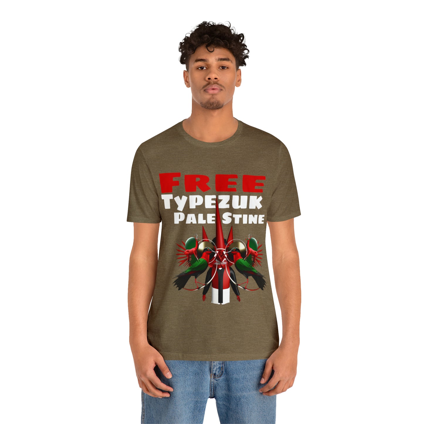 Free Typezuk Palestine Unisex Jersey Short Sleeve Tee