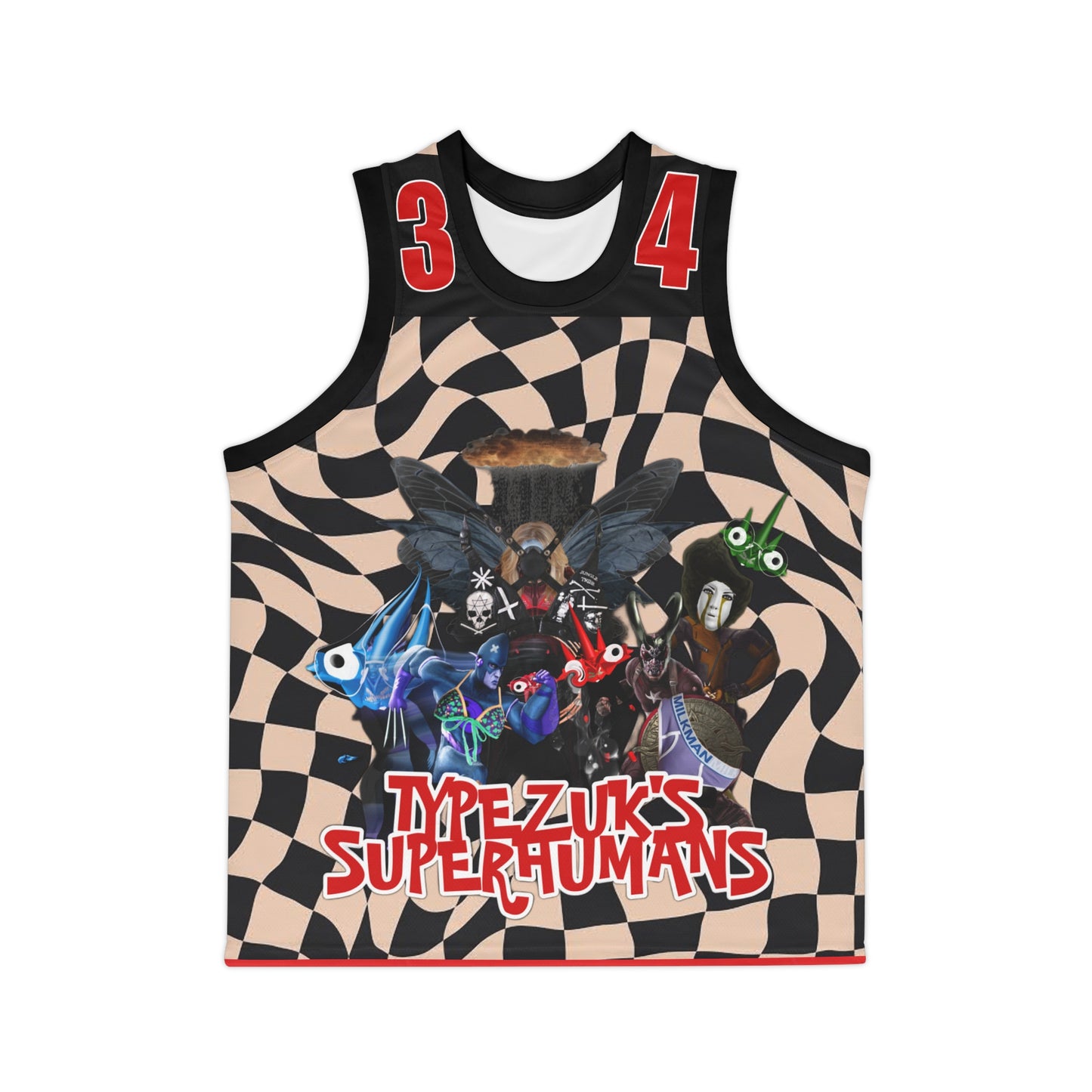 Typezuk SuperHuman Unisex Basketball Jersey