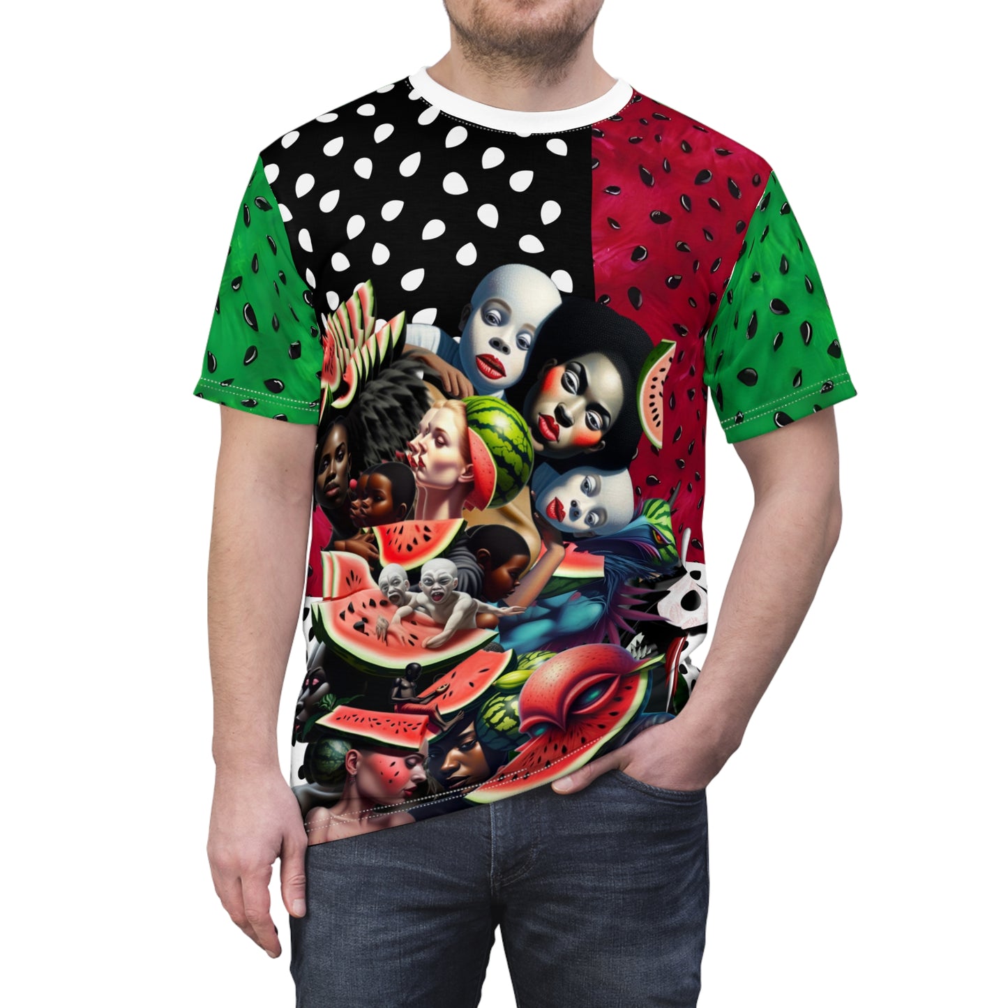 Watermelon Unisex Cut & Sew Tee