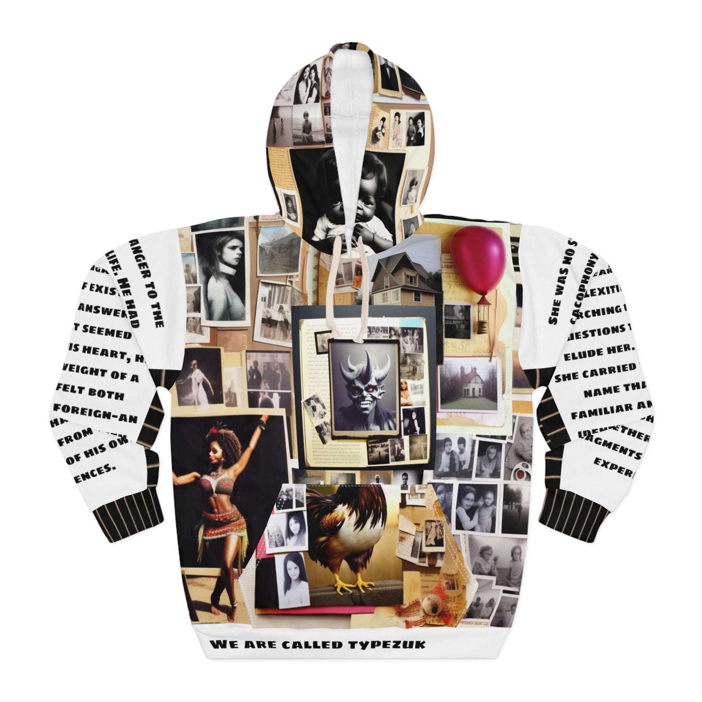 Typezuk Collage Unisex Pullover Hoodie