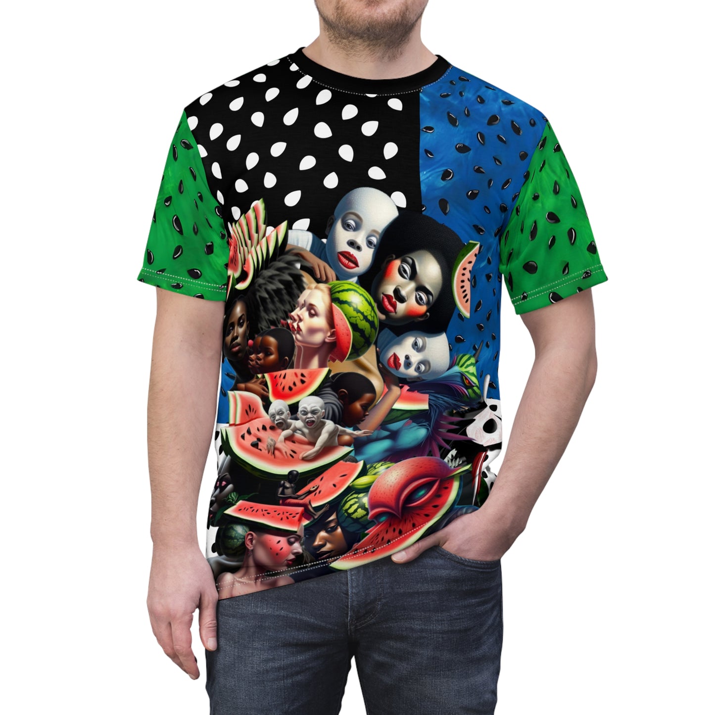 Watermelon Unisex Cut & Sew Tee