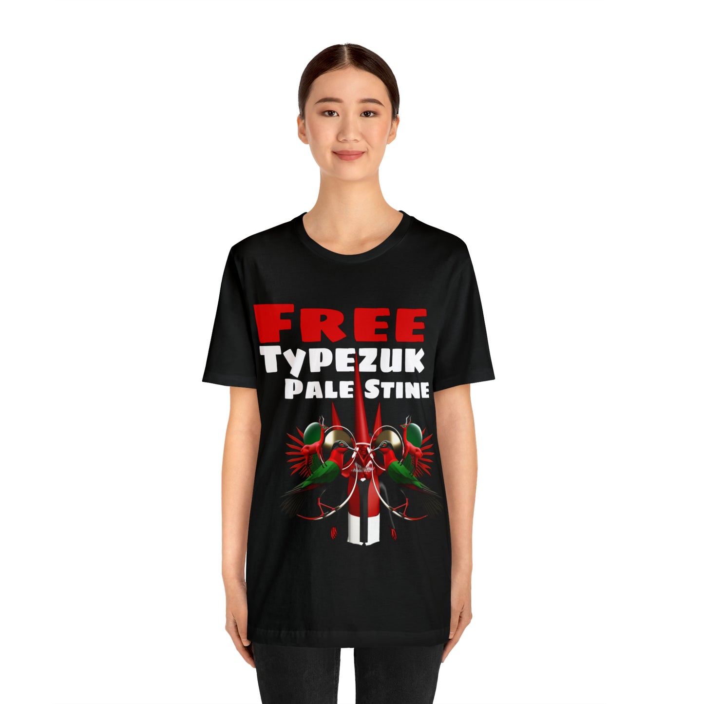 Free Typezuk Palestine Unisex Jersey Short Sleeve Tee