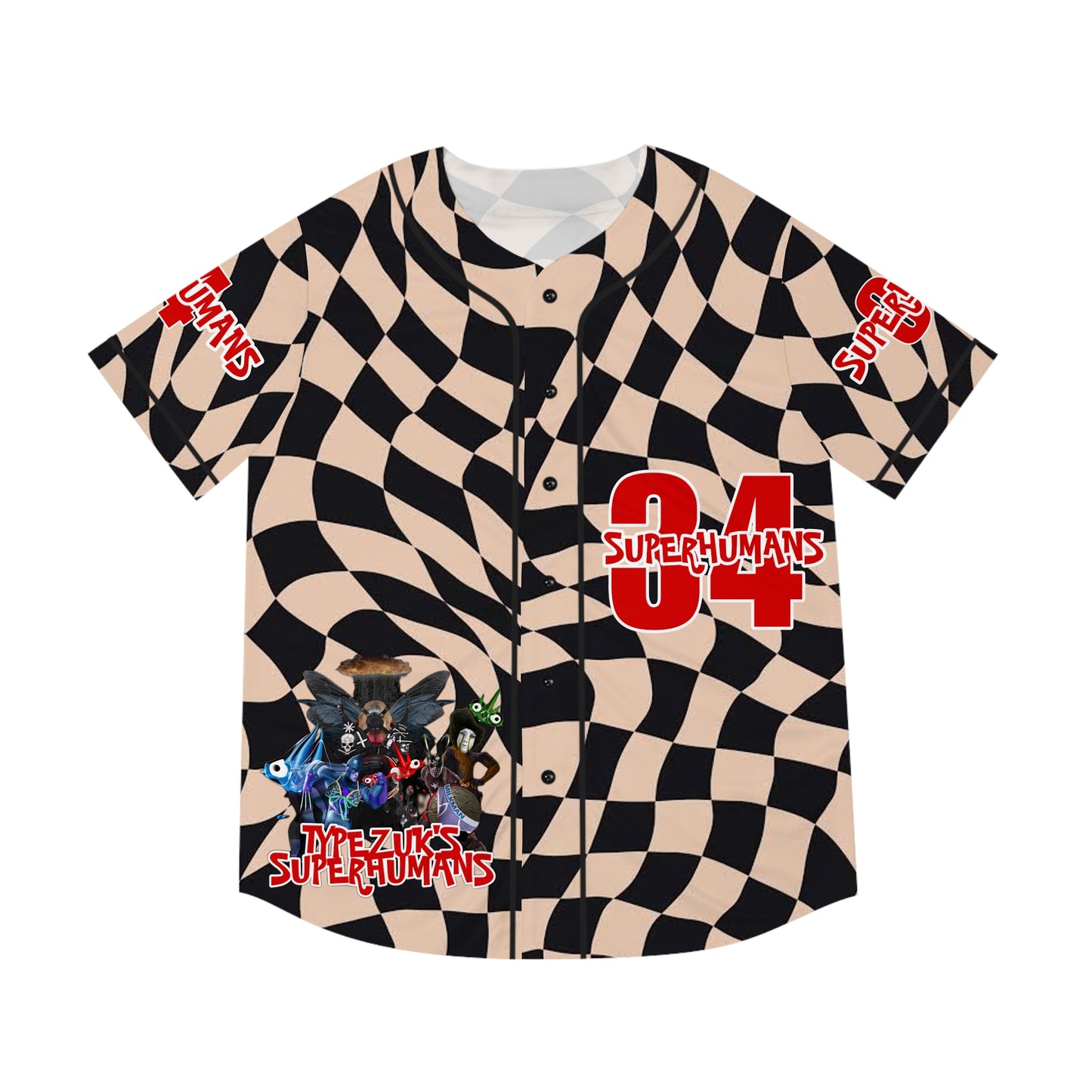 Typezuk SuperHuman Men's Baseball Jersey