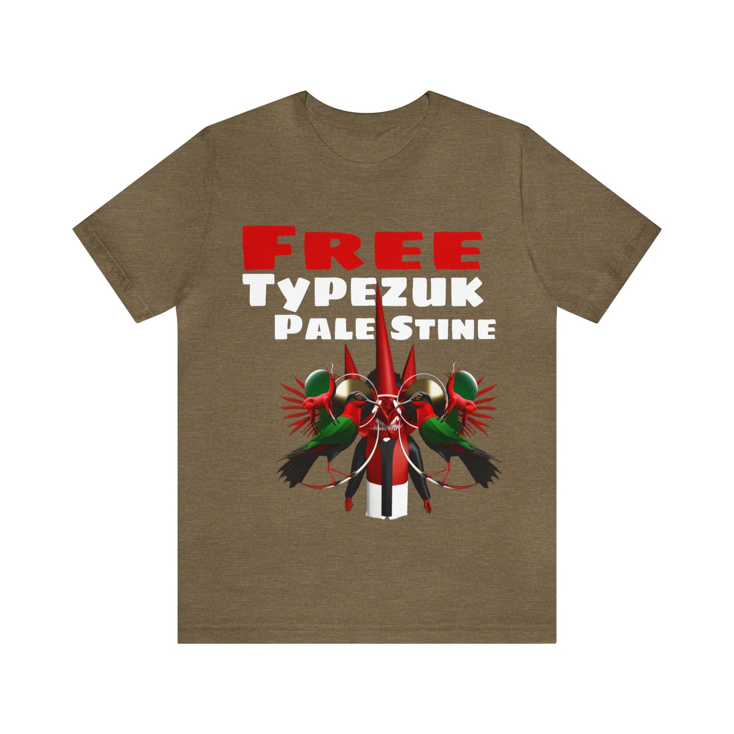 Free Typezuk Palestine Unisex Jersey Short Sleeve Tee