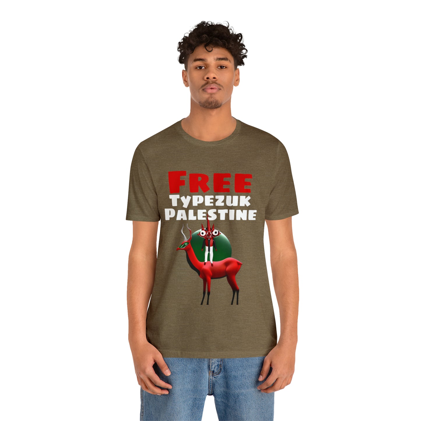 Free Typezuk Palestine Unisex Jersey Short Sleeve Tee