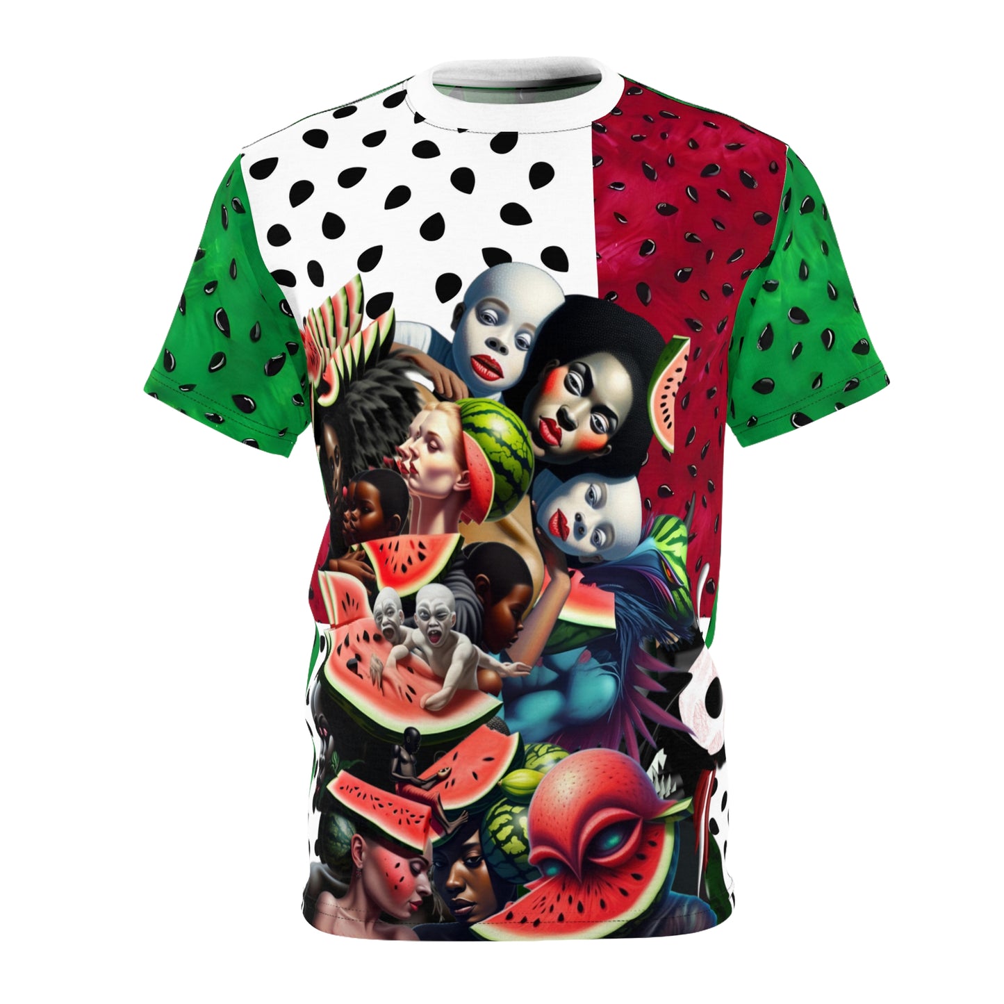 Unisex Watermelon Cut & Sew Tee