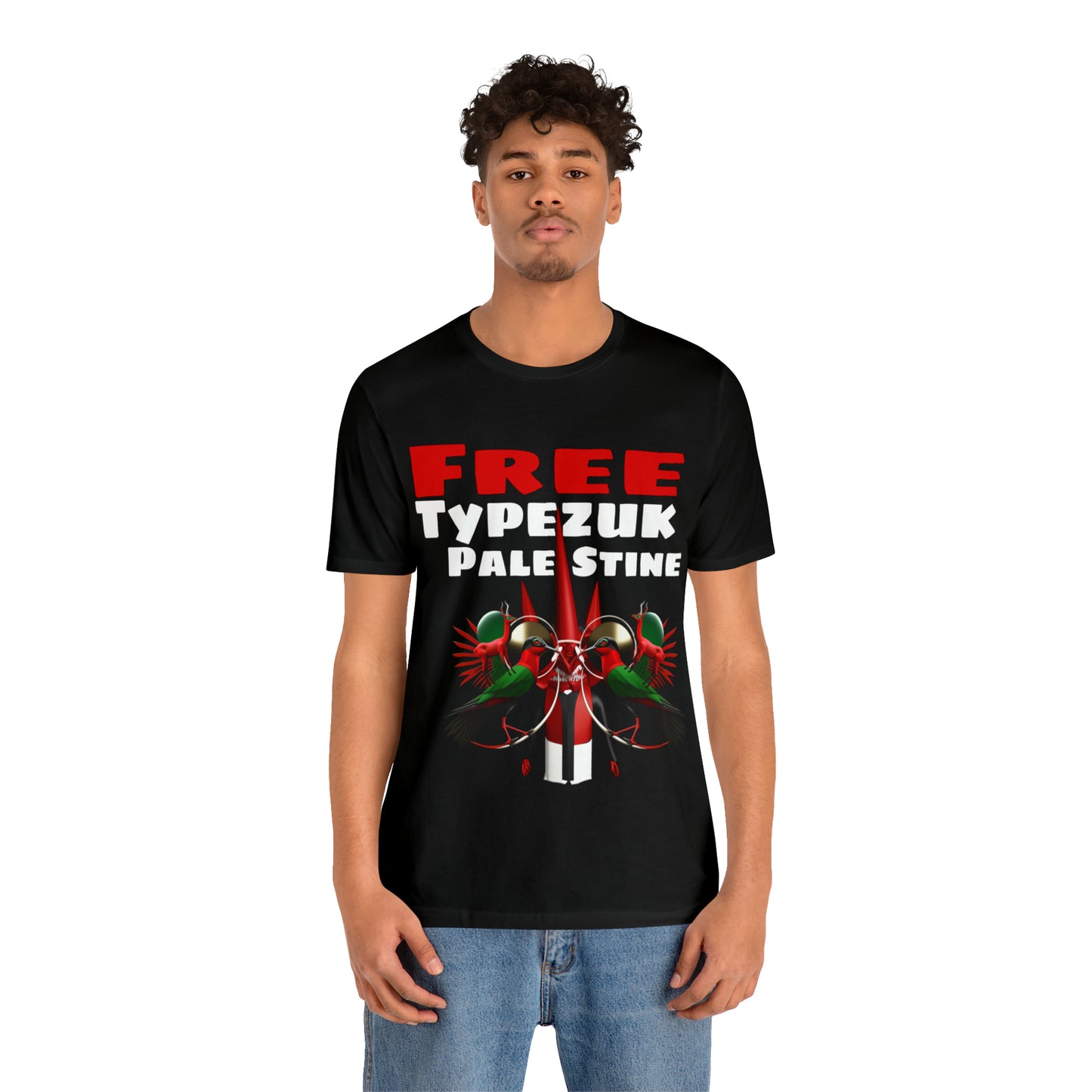 Free Typezuk Palestine Unisex Jersey Short Sleeve Tee