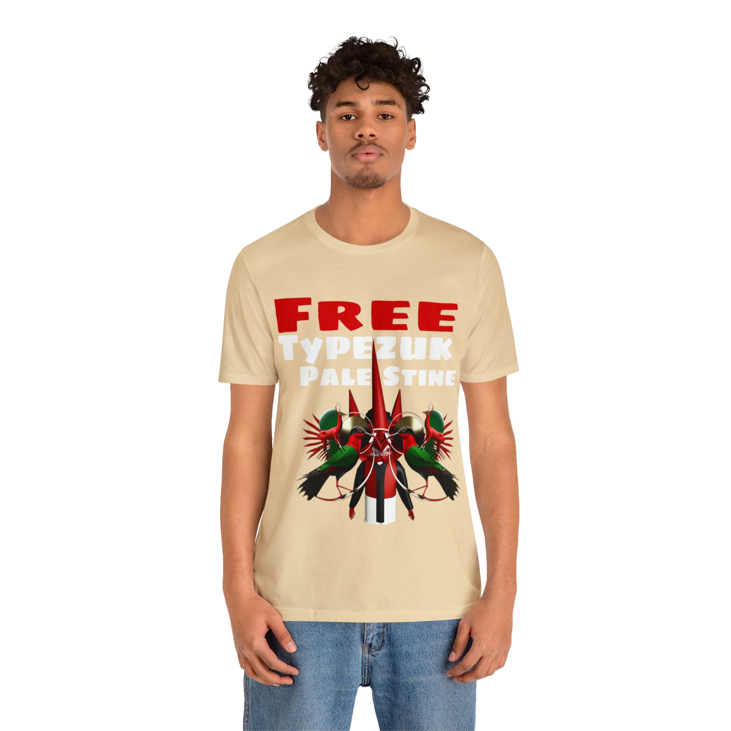 Free Typezuk Palestine Unisex Jersey Short Sleeve Tee