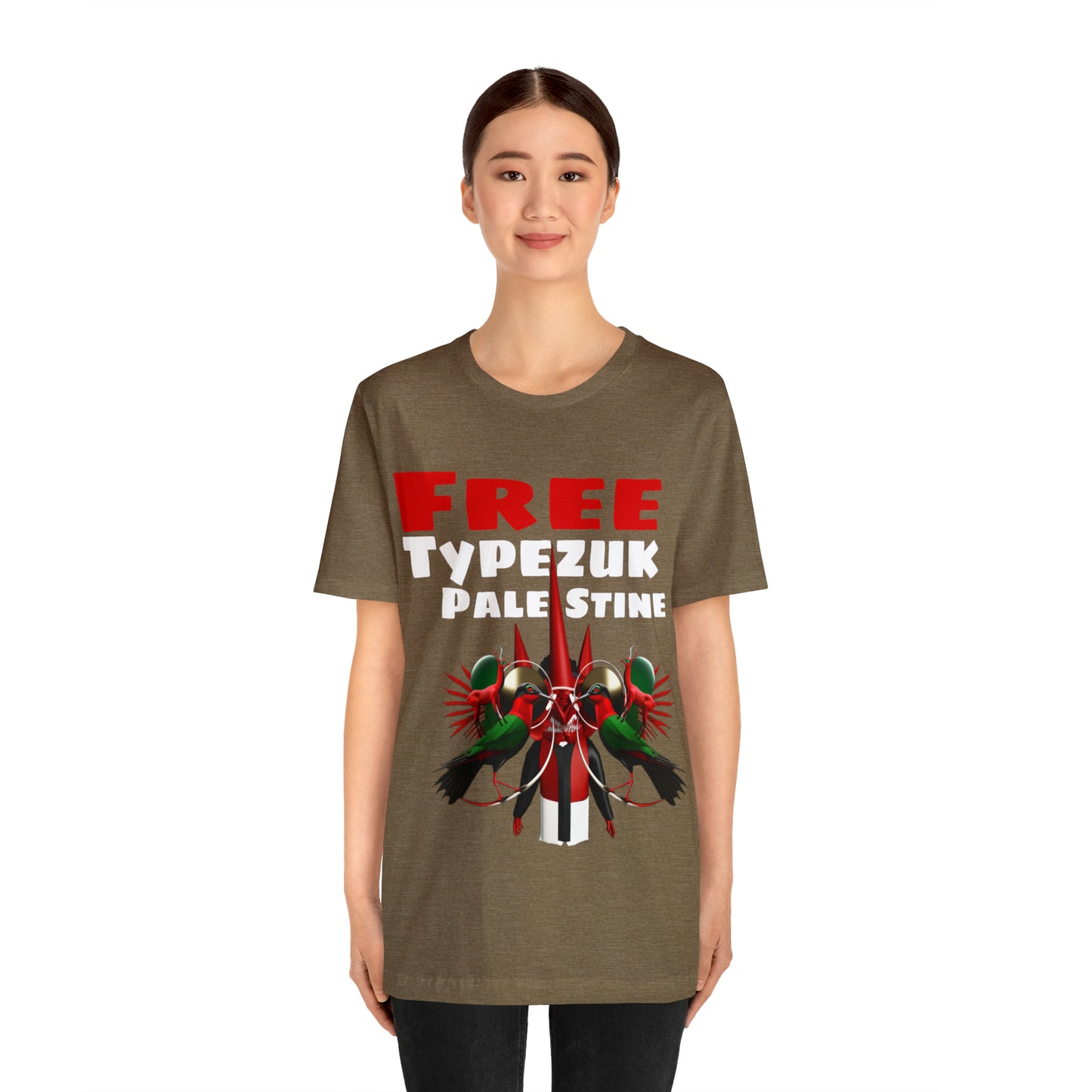 Free Typezuk Palestine Unisex Jersey Short Sleeve Tee