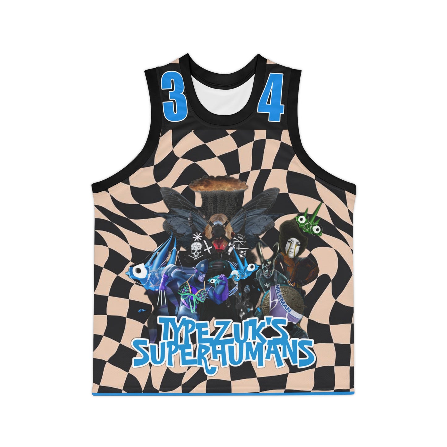 Typezuk SuperHuman Unisex Basketball Jersey