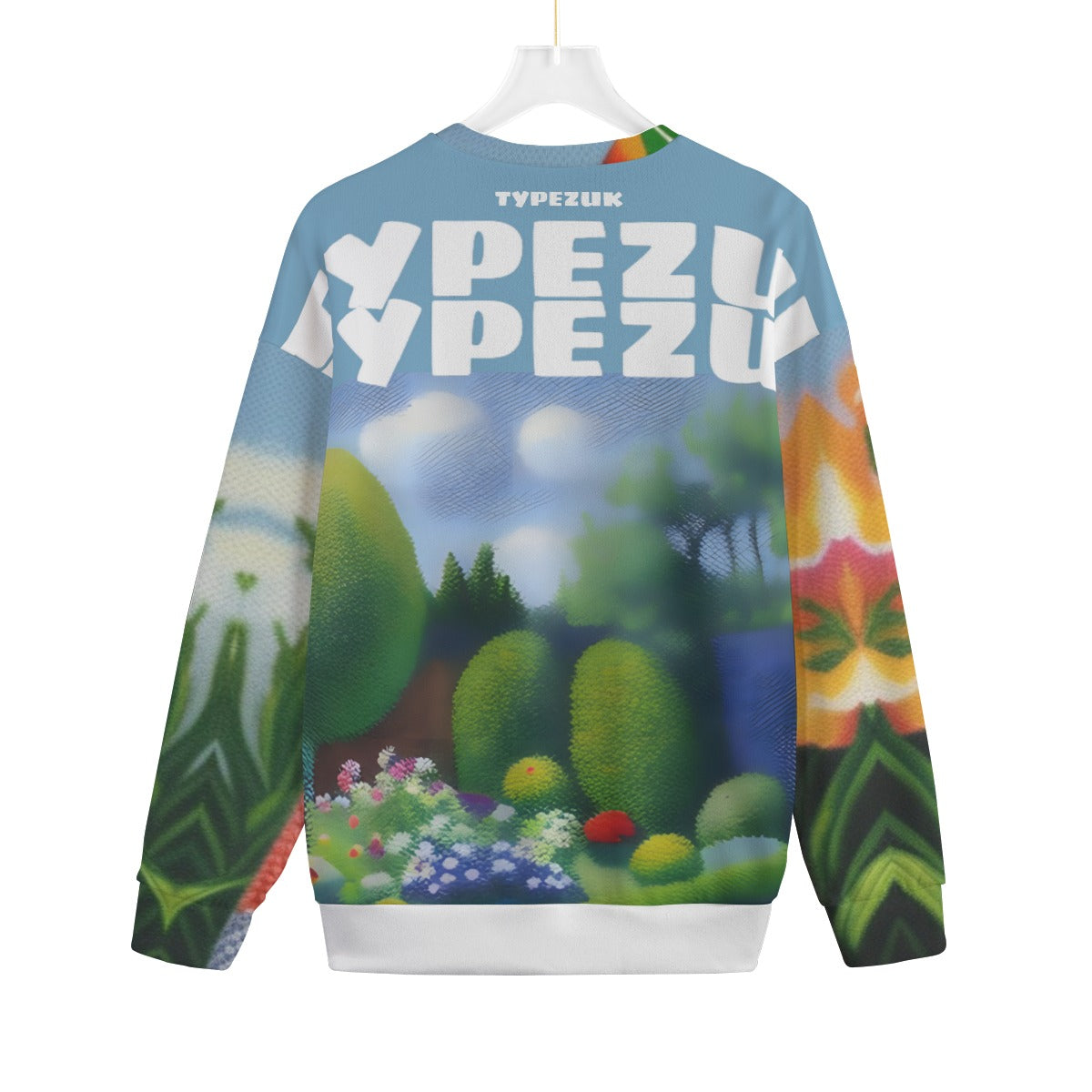 Typezuk Garden Girl Unisex Knitted Fleece Sweater | Plus Size