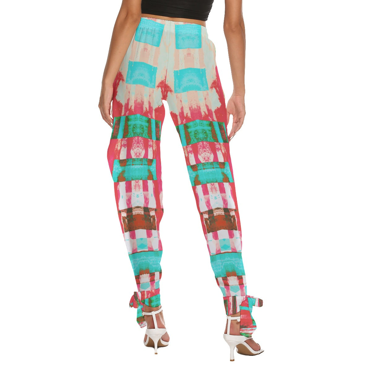 Typezuk Women's Side Seam Cutout Pants With Bottom Strap