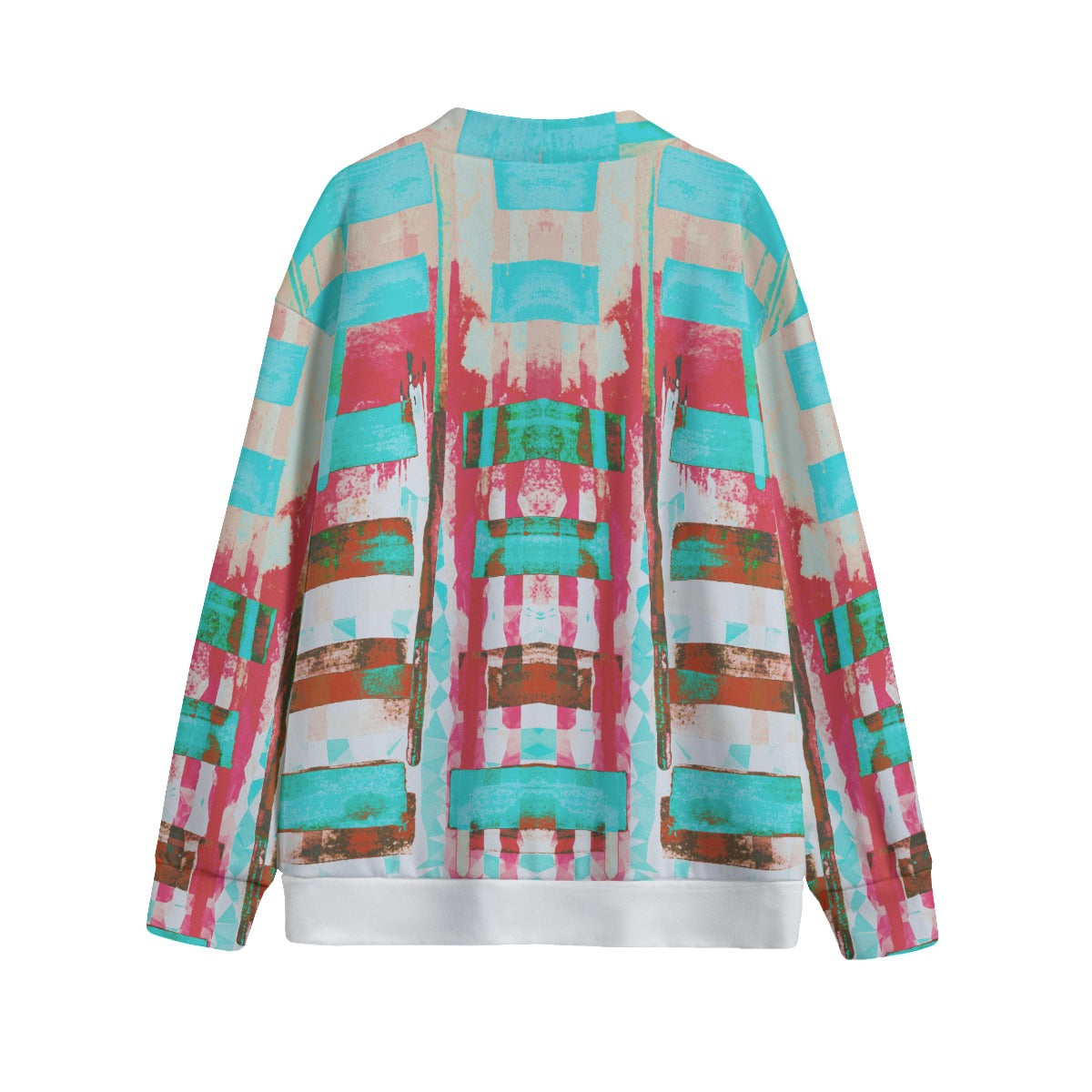 Typezuk Unisex V-neck Knitted Fleece Cardigan With Button Closure