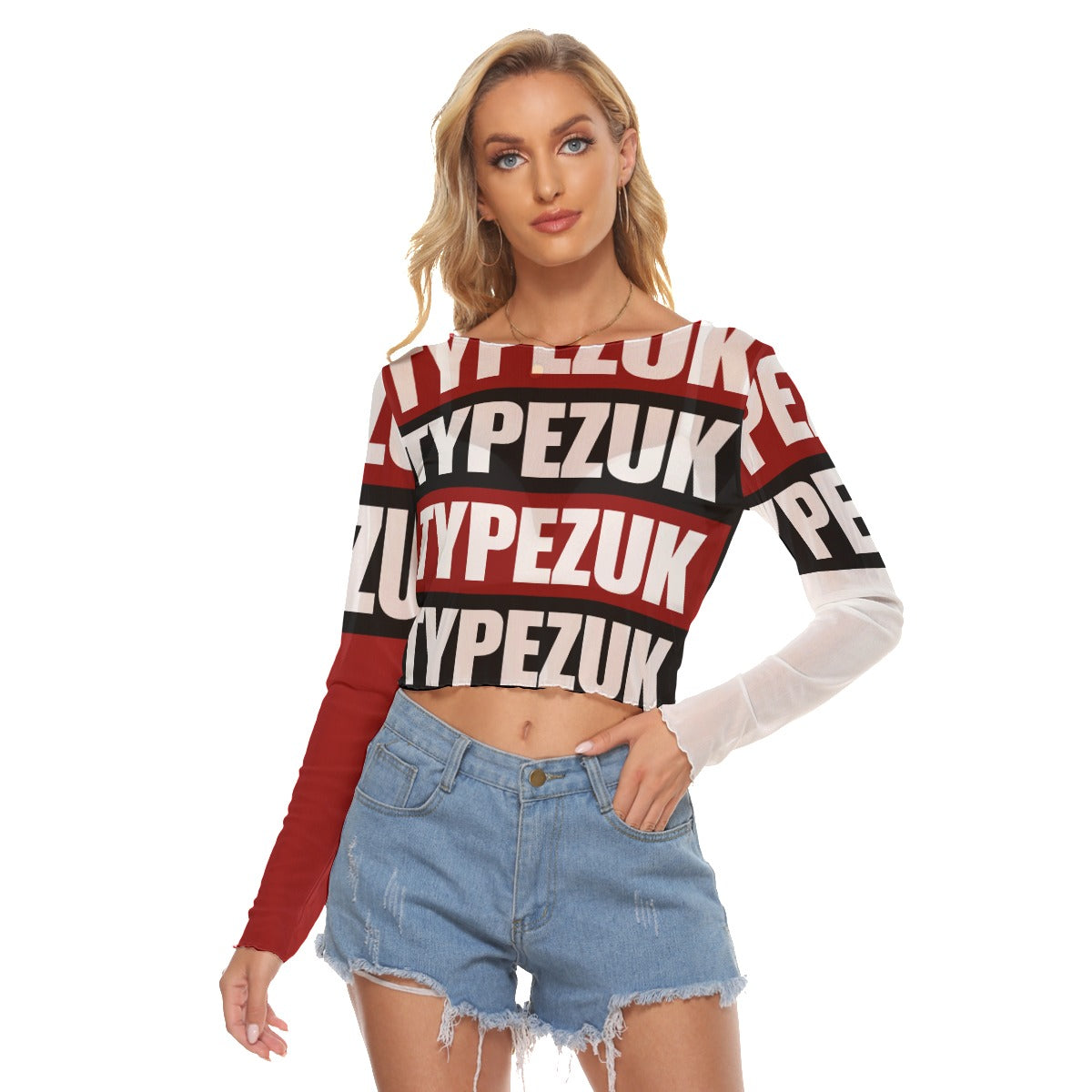 All-Over Print Women's Mesh Long Sleeves T-shirt