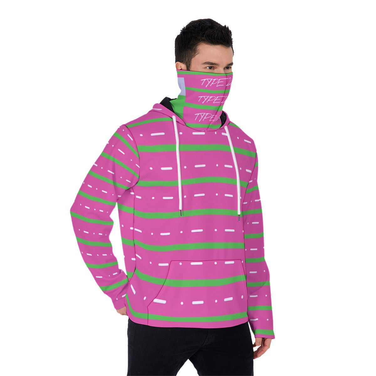 Men's Pullover Hoodie With Mask