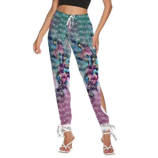 Oceana Women's Side Seam Cutout Pants With Bottom Strap