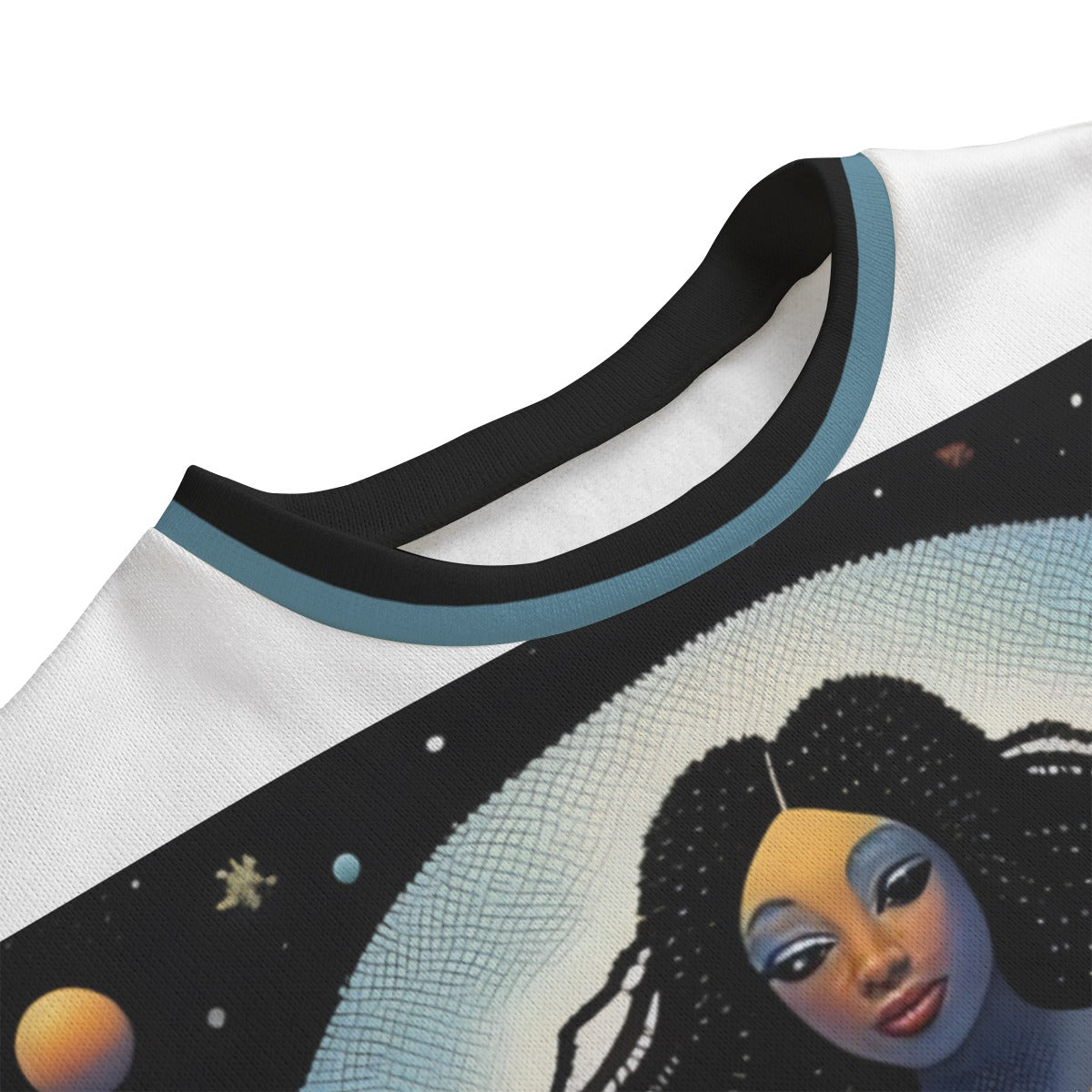 Typezuk Space Mermaid Unisex Drop-shoulder Knitted Fleece Sweater