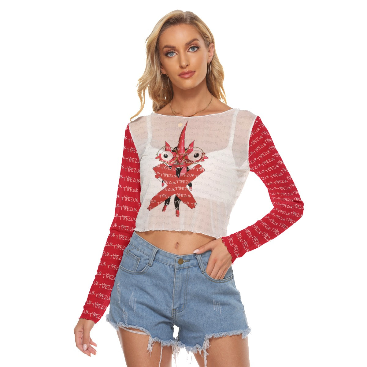 All-Over Print Women's Mesh Long Sleeves T-shirt