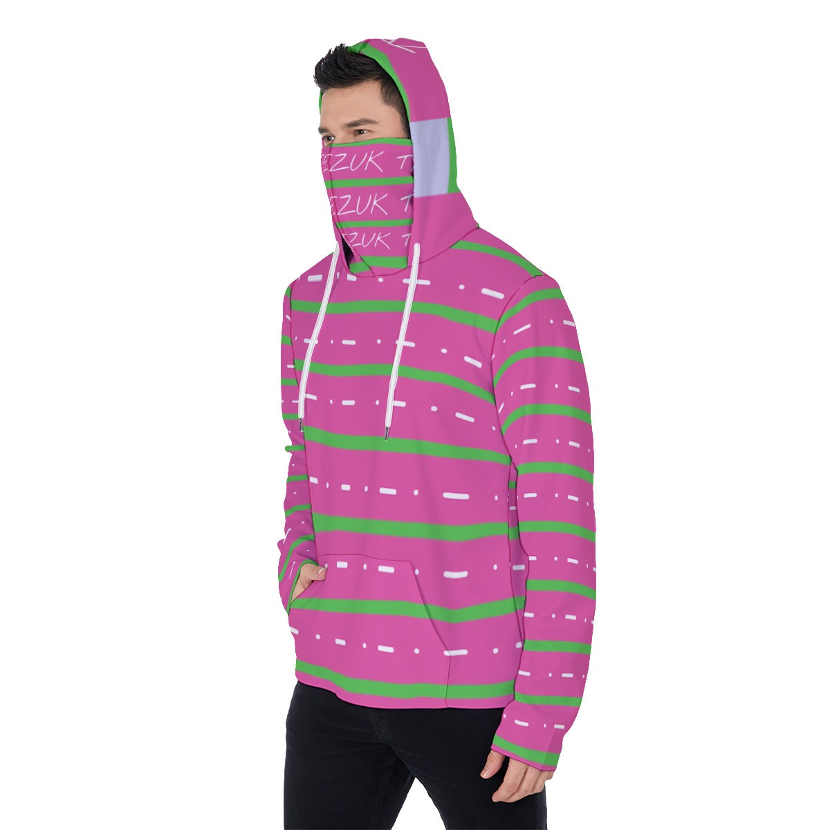 Men's Pullover Hoodie With Mask