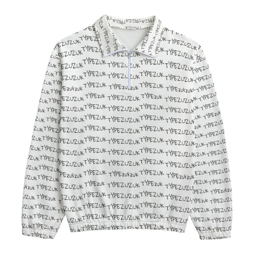 Typezuk Unisex Half Zipper Stand-up Collar Sweatshirt | 310GSM Cotton