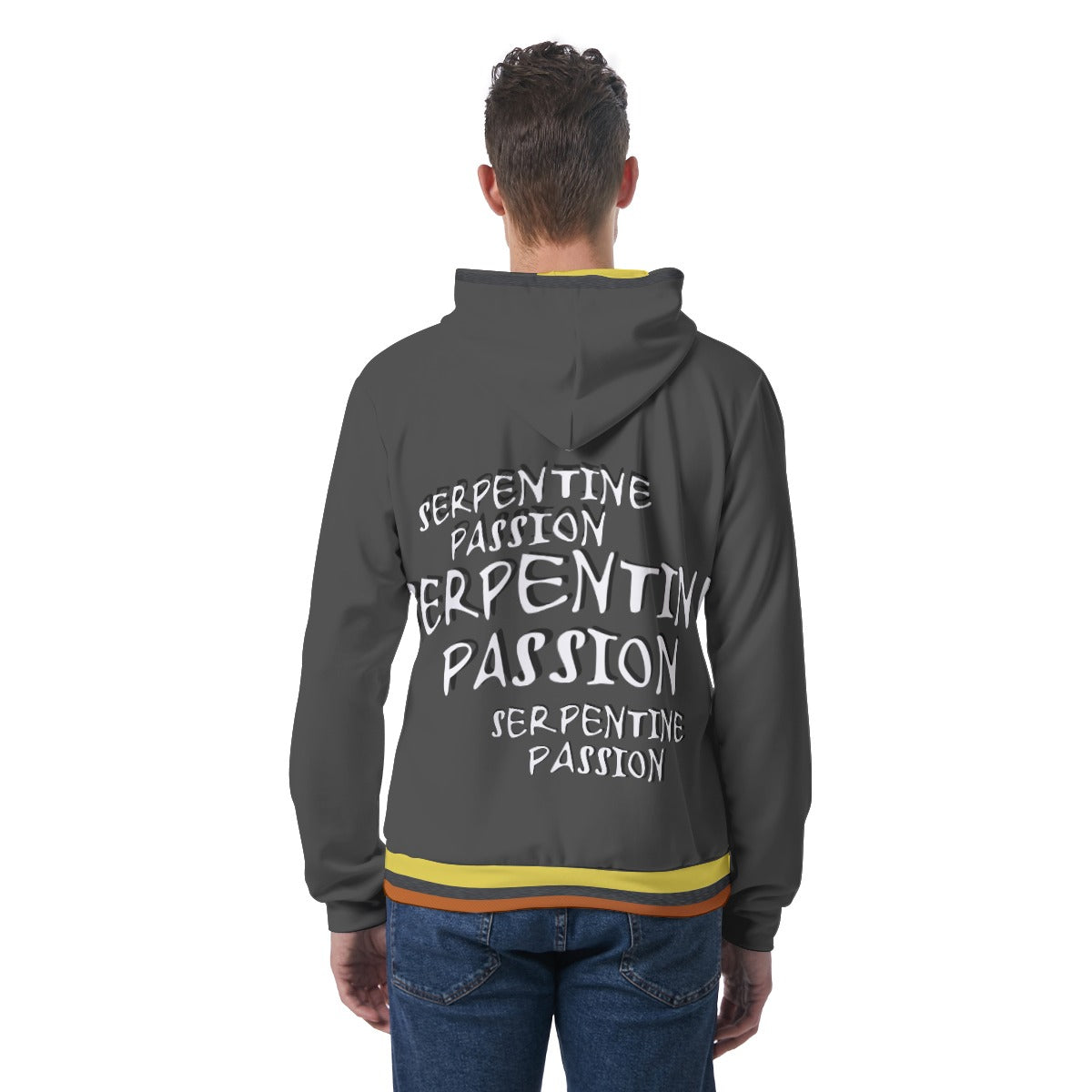 Typezuk Serpentine Passion Men's Thicken Pullover Hoodie With Inner Hood