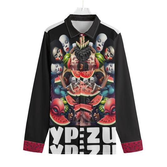 Watermelon Men's Lapel Collar Shirt With Concealed Placket |115GSM Cotton poplin