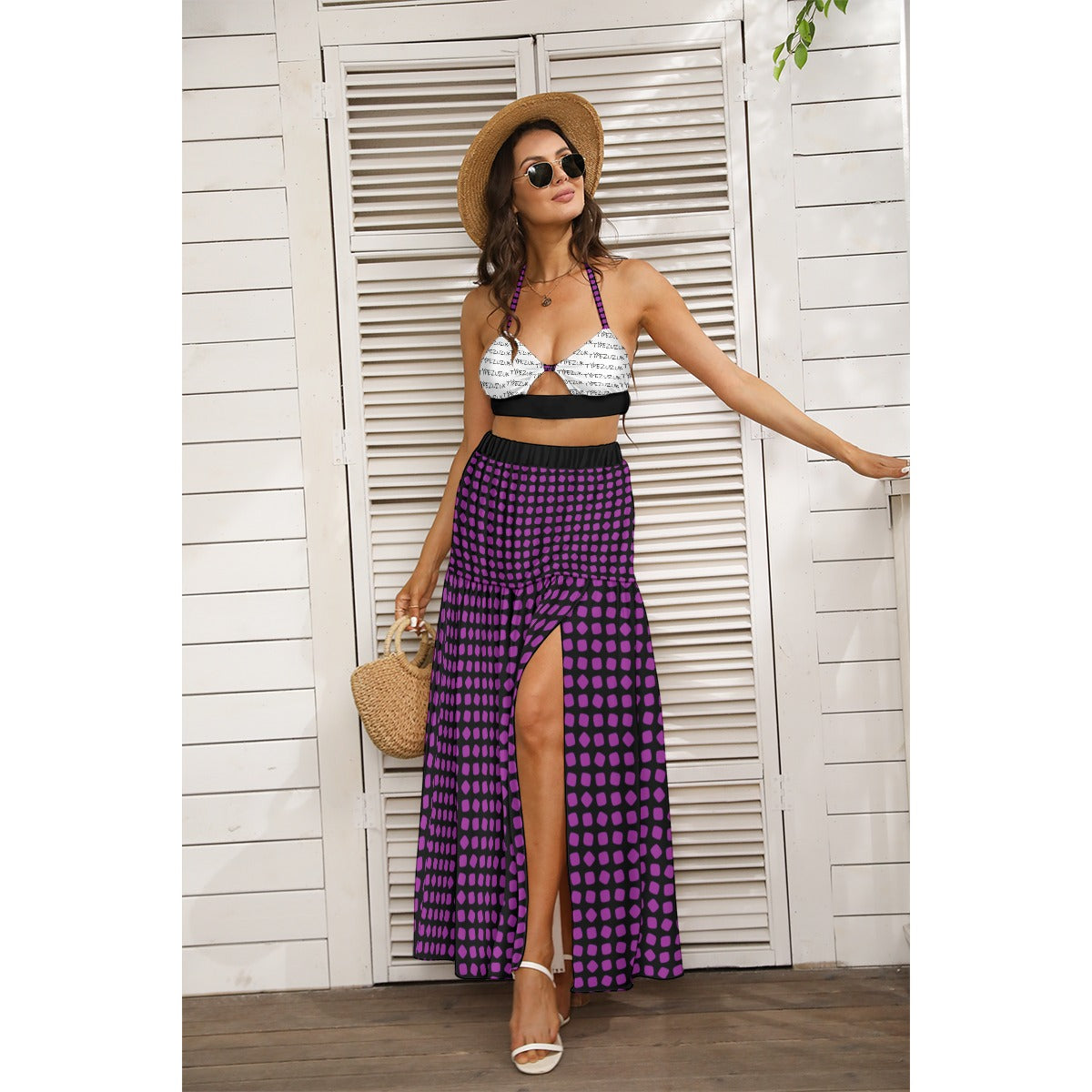 Typezuk Women's Tie Back Wrap Dress