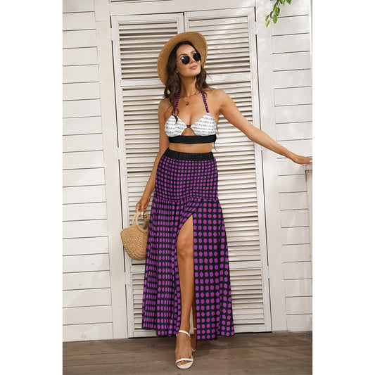 Typezuk Women's Tie Back Wrap Dress