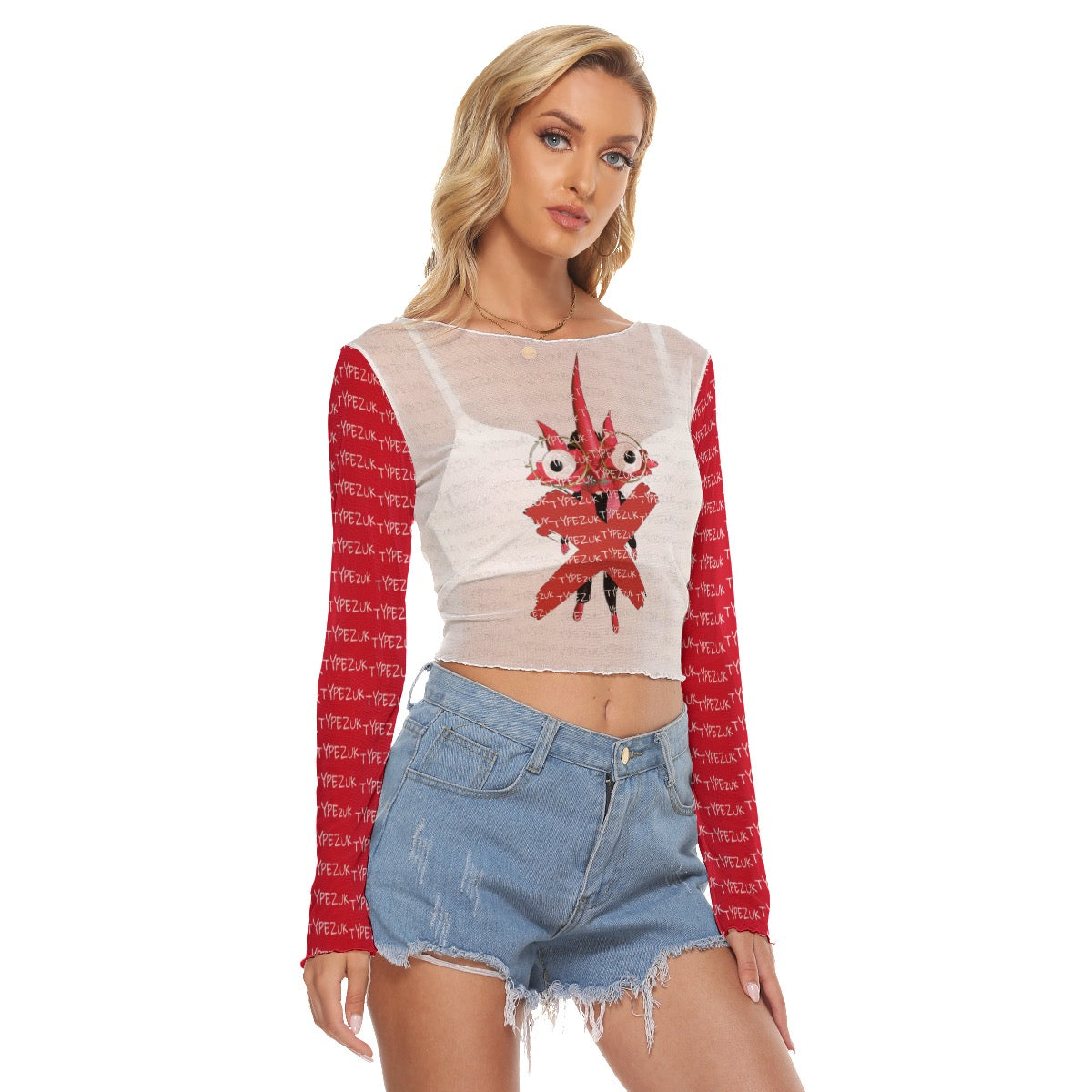 All-Over Print Women's Mesh Long Sleeves T-shirt