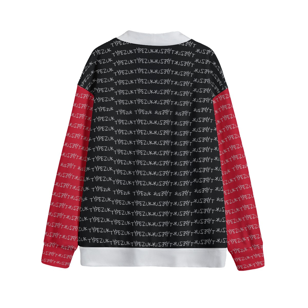 All-Over Print Unisex V-neck Knitted Fleece Cardigan With Button Closure