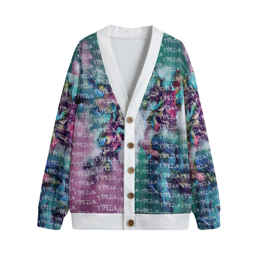 Oceana Unisex V-neck Knitted Fleece Cardigan With Button Closure