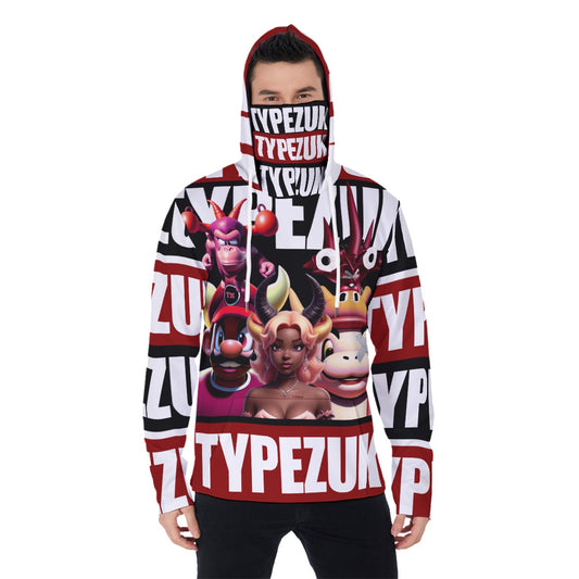 All-Over Print Men's Pullover Hoodie With Mask