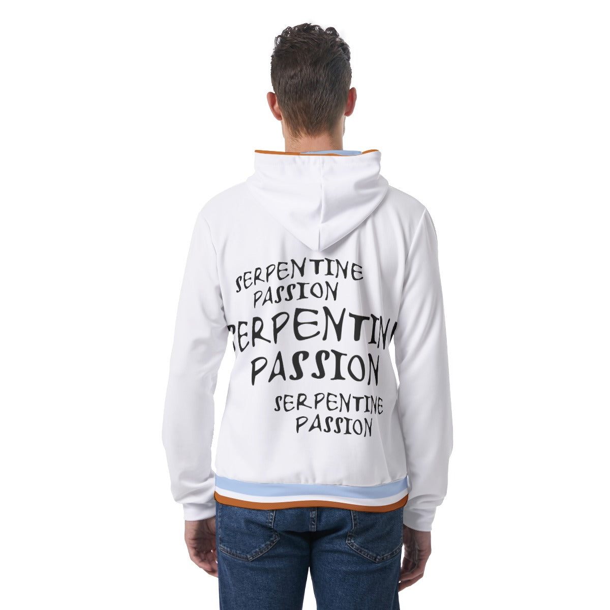 Typezuk Serpentine Passion Men's Thicken Pullover Hoodie With Inner Hood