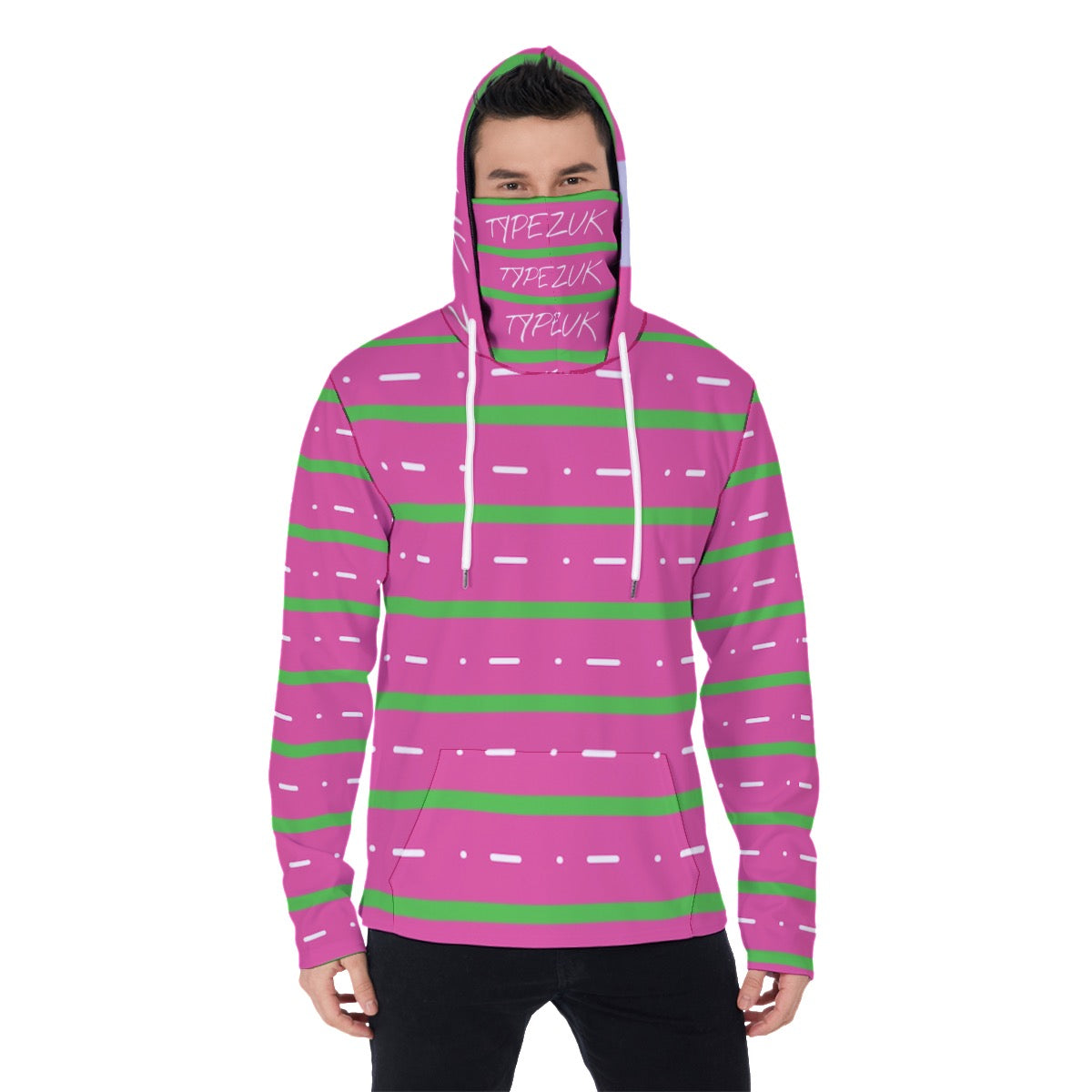 Men's Pullover Hoodie With Mask