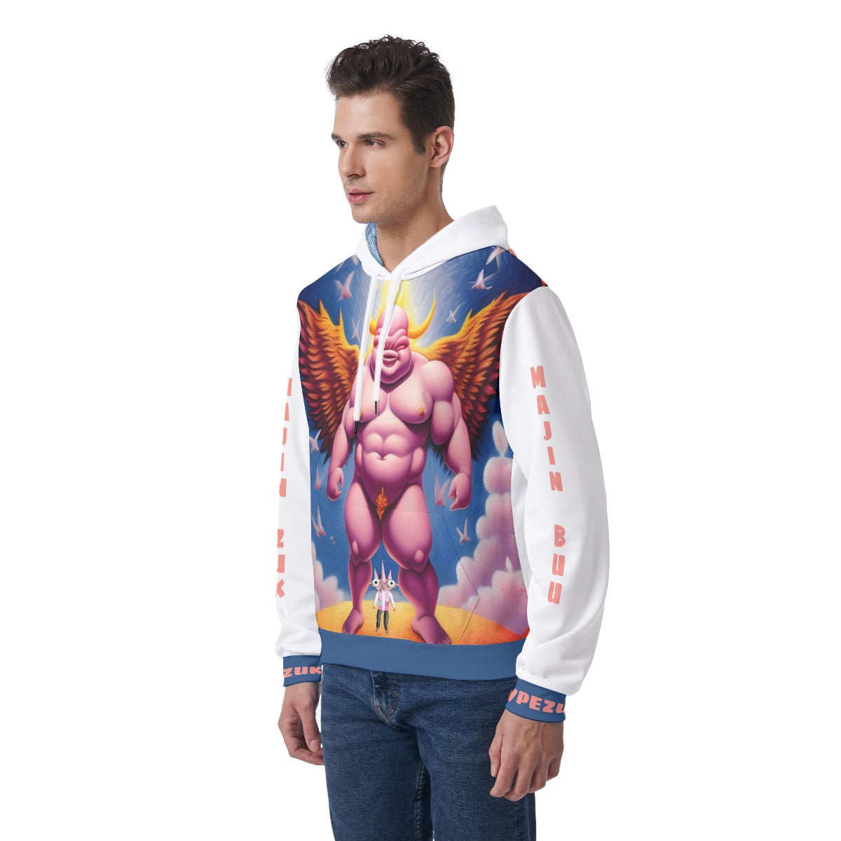 Majin Zuk Men's Thicken Pullover Hoodie With Inner Hood