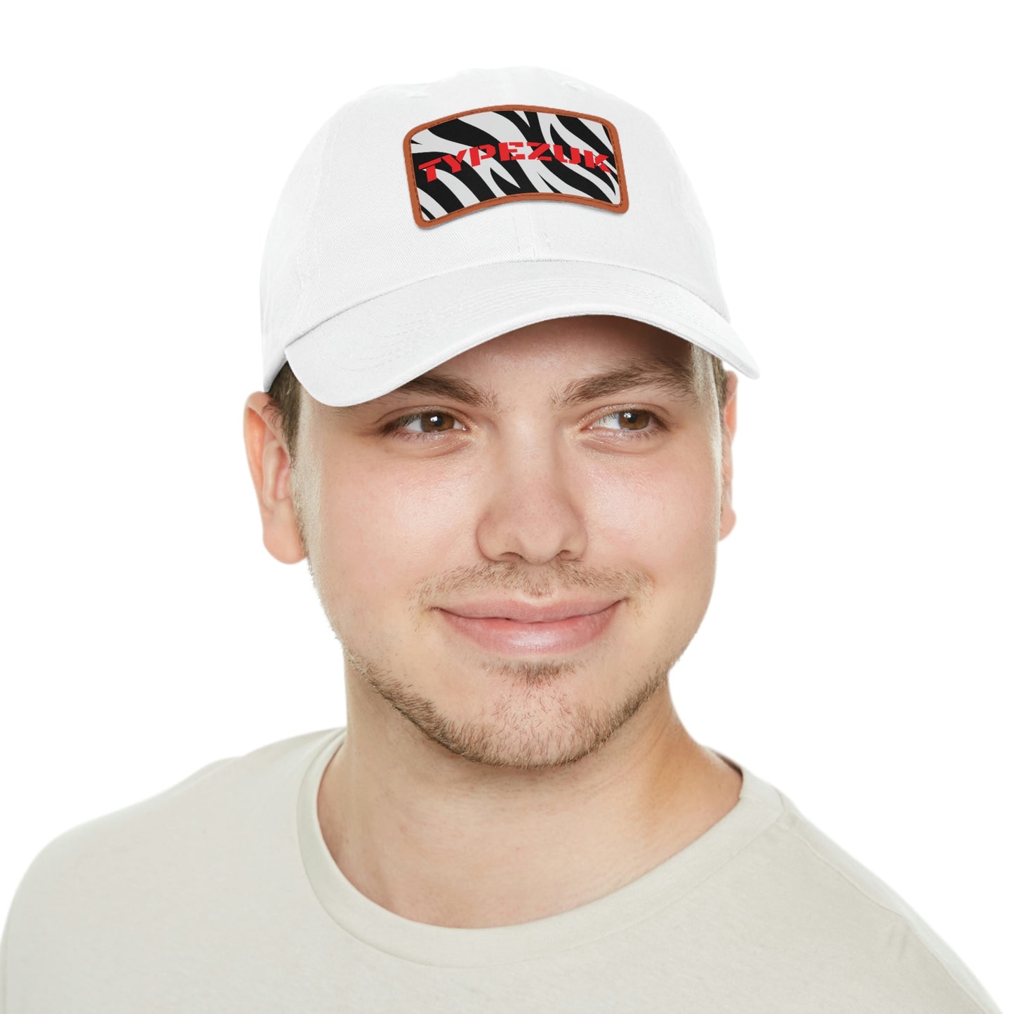 TYPEZUK Zebra Love Dad Hat with Leather Patch