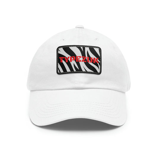 TYPEZUK Zebra Love Dad Hat with Leather Patch