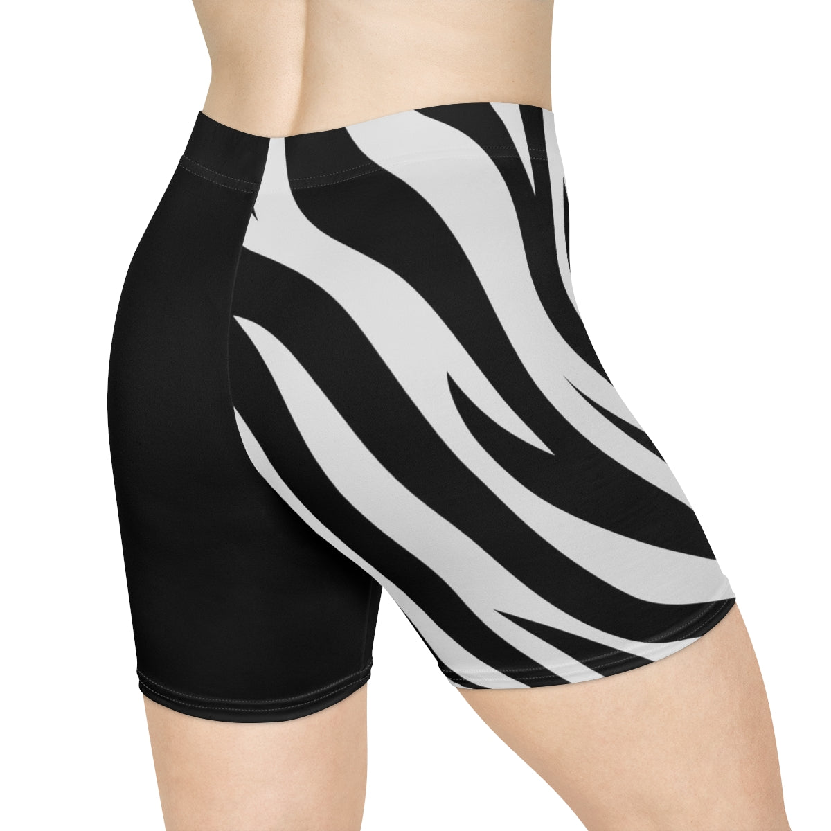 TYPEZUK Zebra Love Biker Shorts