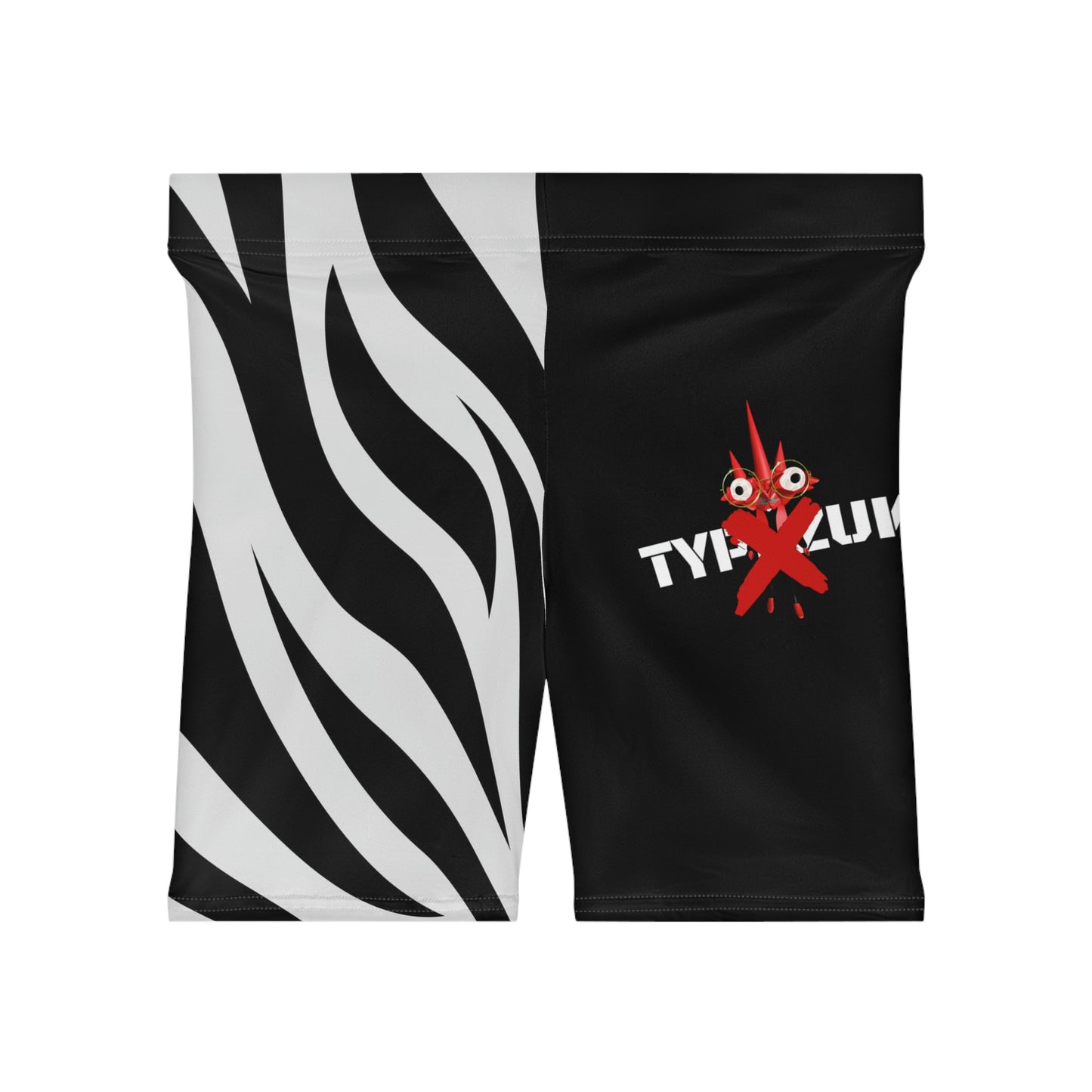 TYPEZUK Zebra Love Biker Shorts