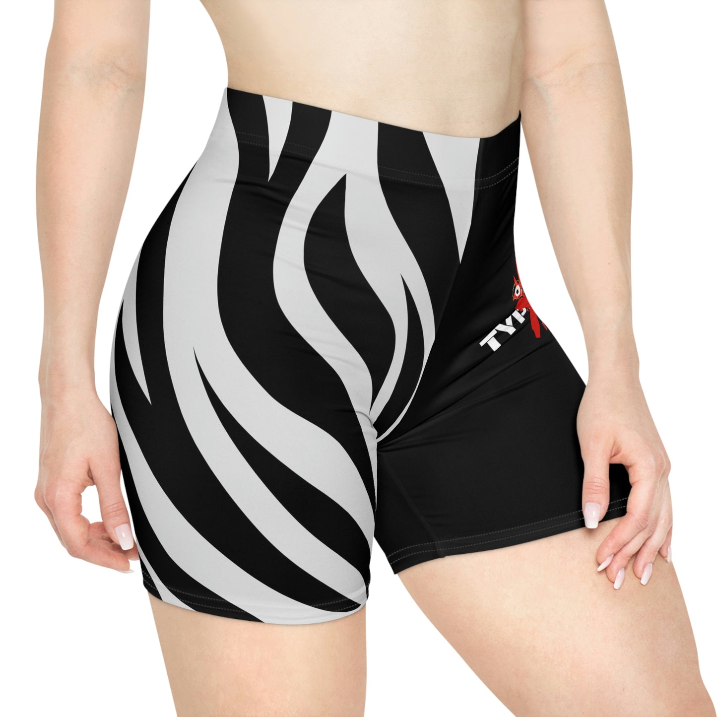 TYPEZUK Zebra Love Biker Shorts