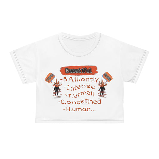 Orange B.I.T.C.H Crop