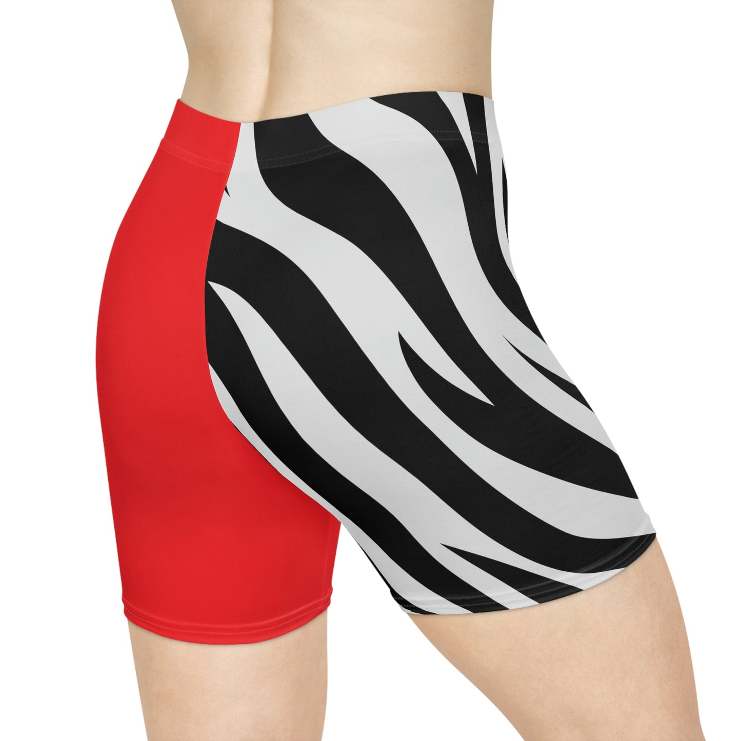 TYPEZUK Zebra Love Biker Shorts